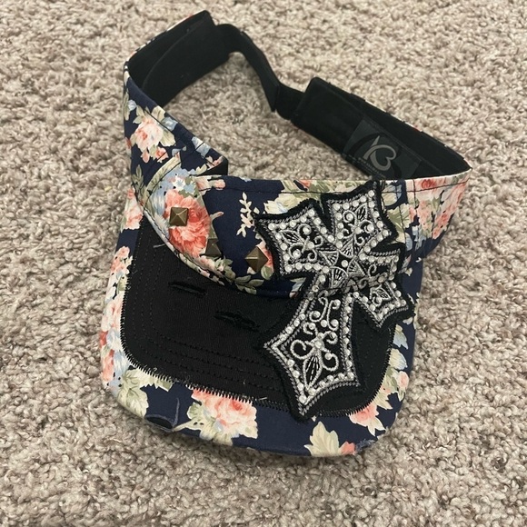 Floral Adjustable Face Cap Hat - Picture 1 of 4